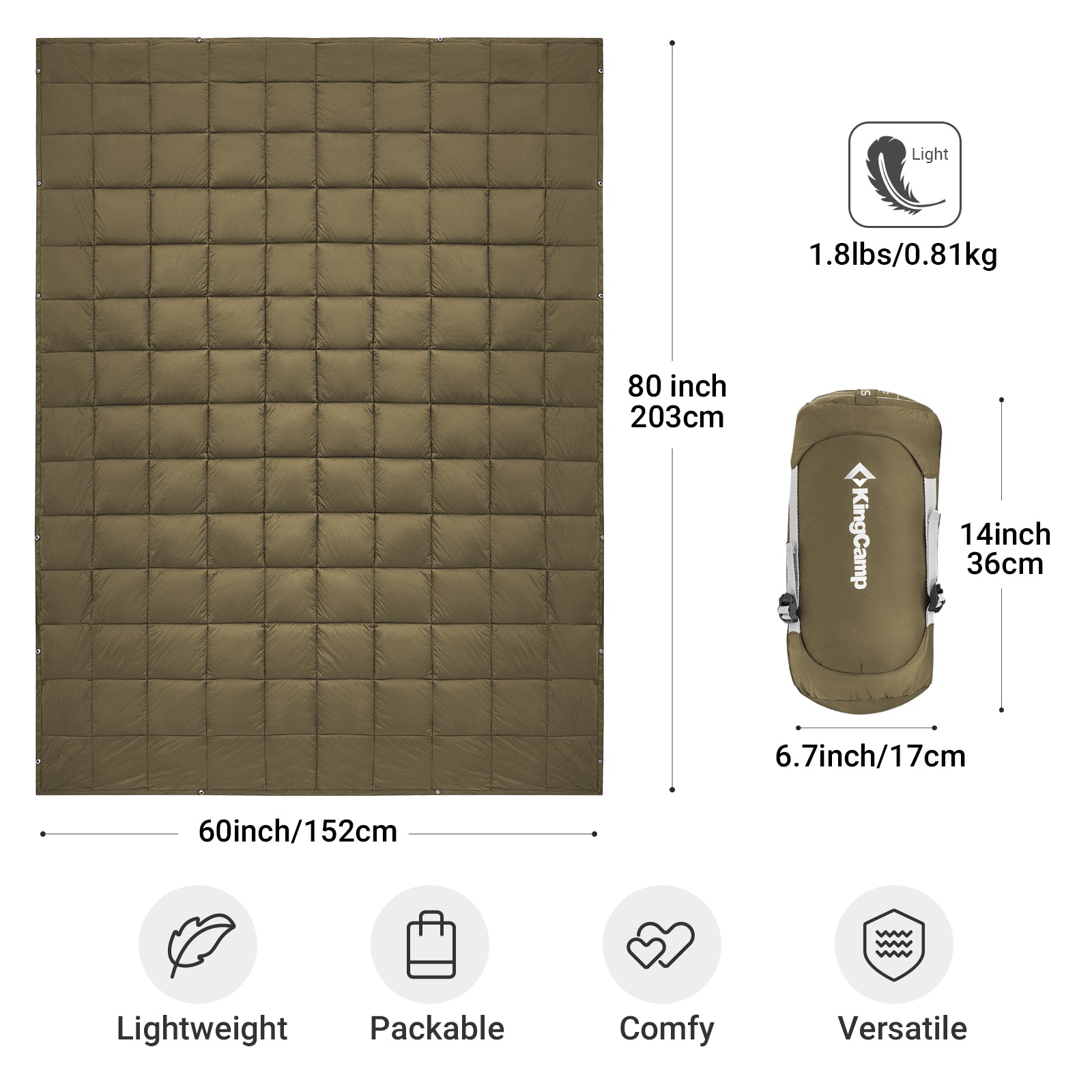 KingCamp Multipurpose Lightweight Blanket