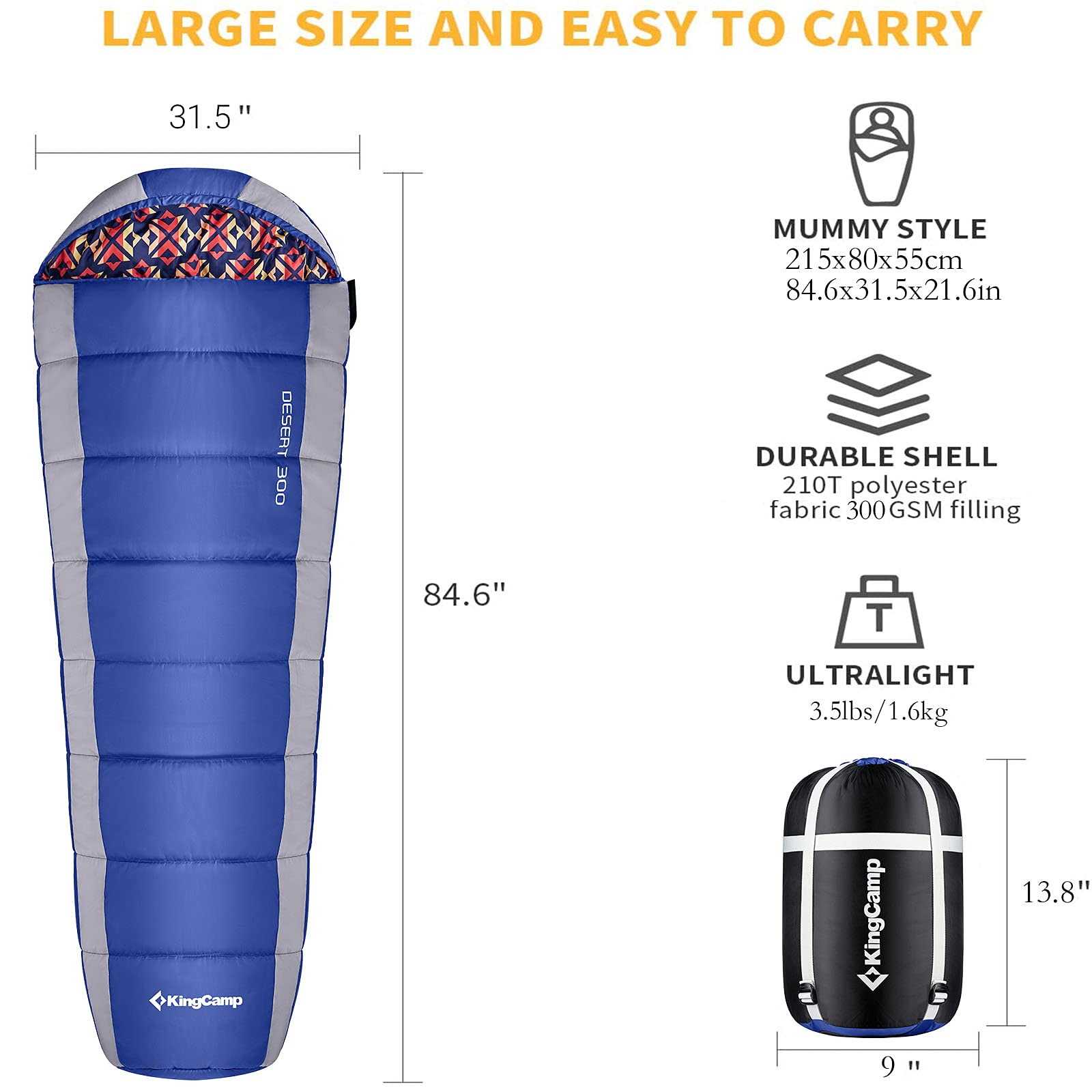 KingCamp Mummy 3 Seasons Sleeping Bags