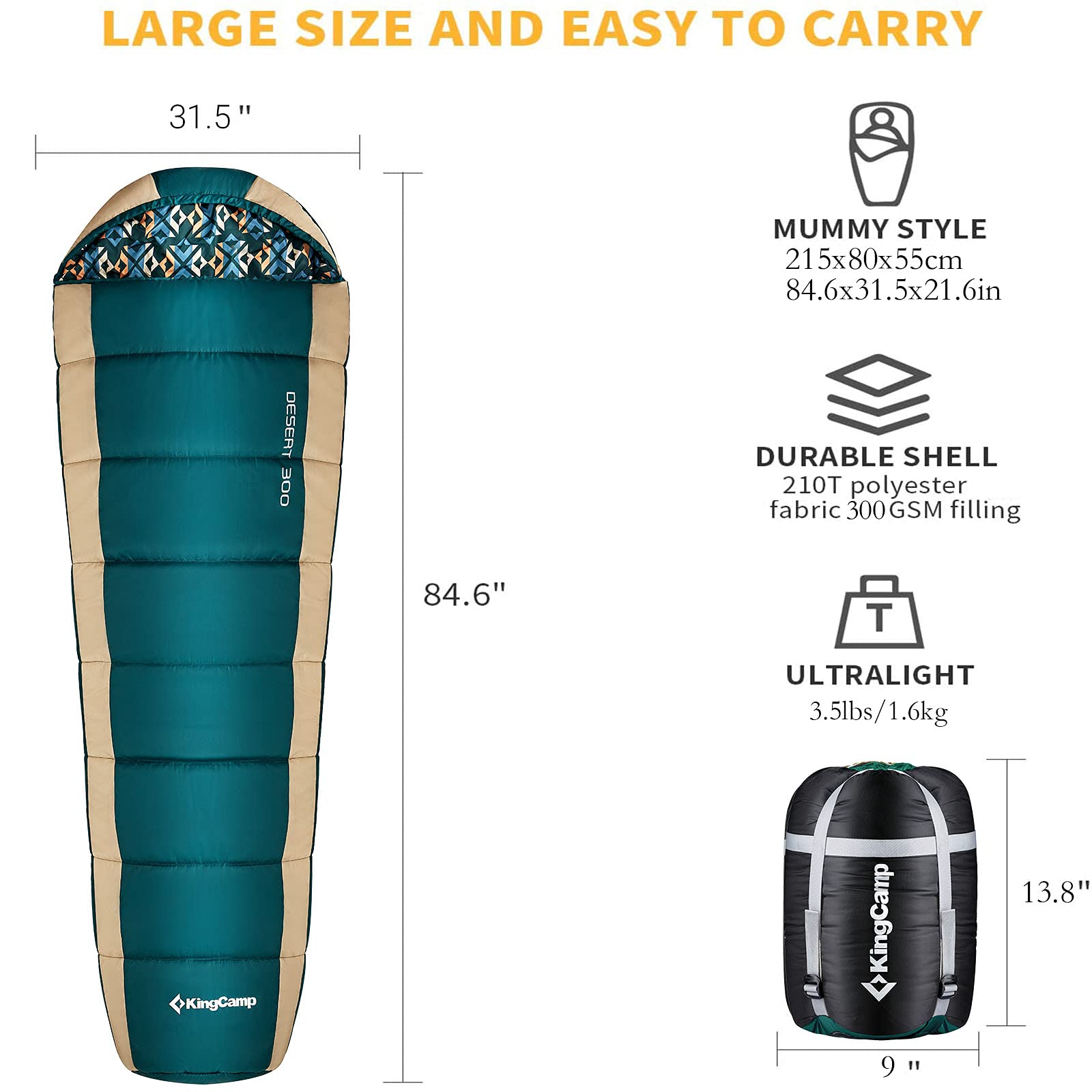 KingCamp Mummy 3 Seasons Sleeping Bags