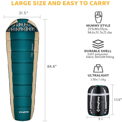 KingCamp Mummy 3 Seasons Sleeping Bags
