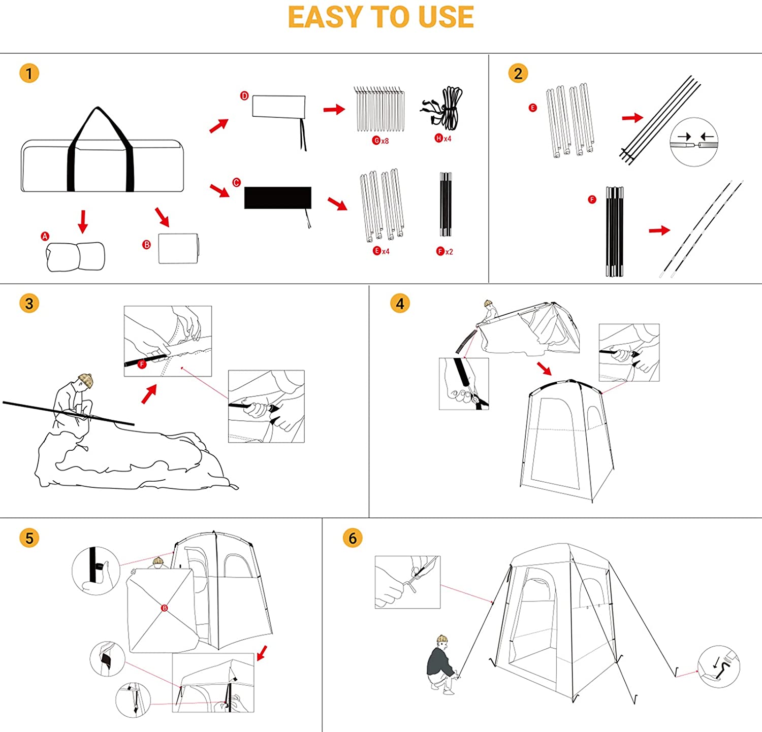 KingCamp Outdoor Privacy Shower Tent