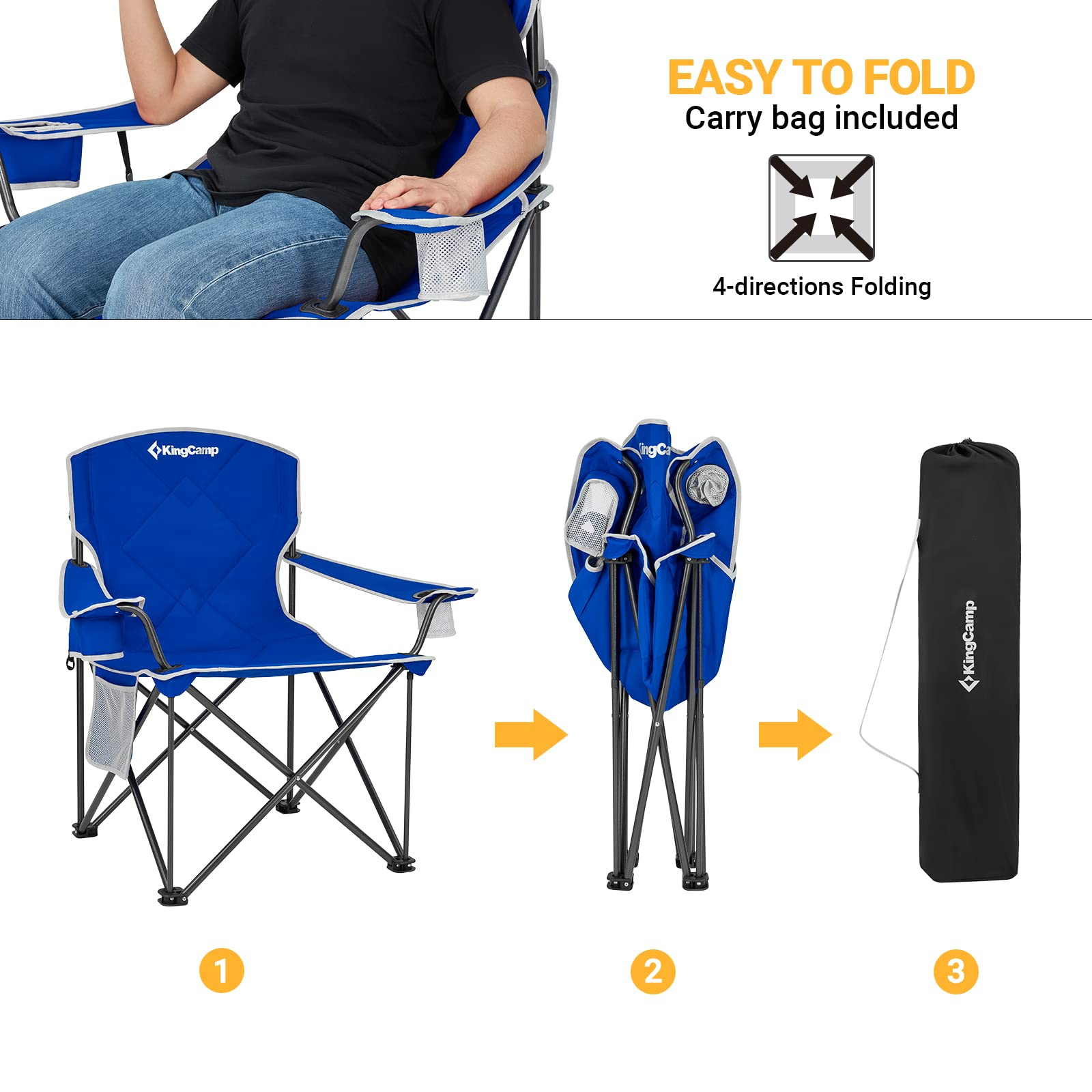 KingCamp Oversized Folding Camping Chairs