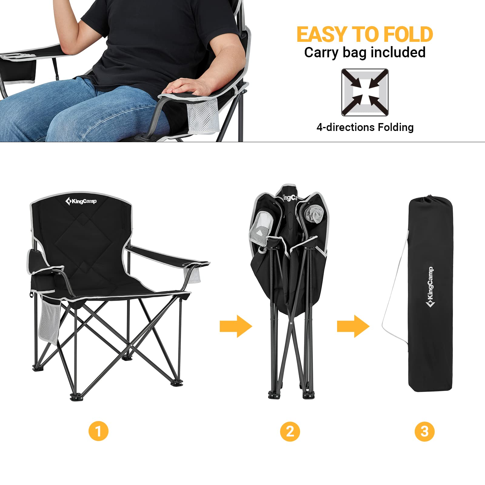 KingCamp Oversized Folding Camping Chairs