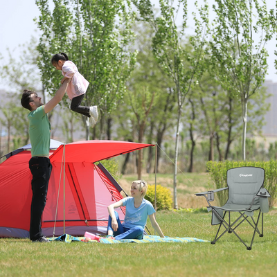 KingCamp Oversized Padded Arm Chair with Cooler