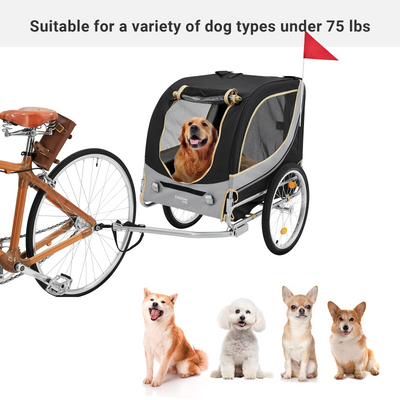 KingCamp Pet Bike Trailer Dog Carrier