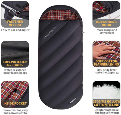 KingCamp Plus Size 3-4 Season Sleeping Bag