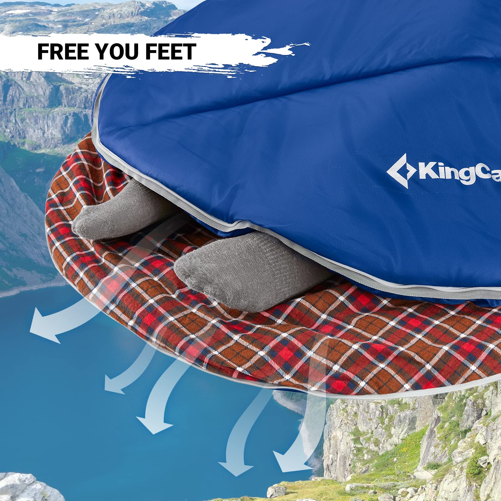 KingCamp Plus Size 3-4 Season Sleeping Bag
