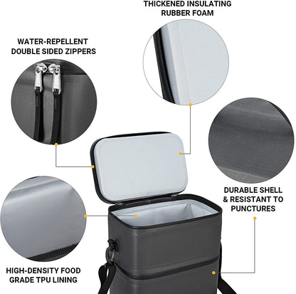 KingCamp Portable 16 Cans Double Layer Cooler Bag