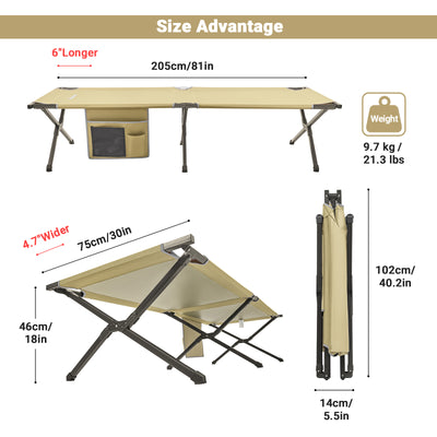 KingCamp Portable Camping Heavy Duty Cot