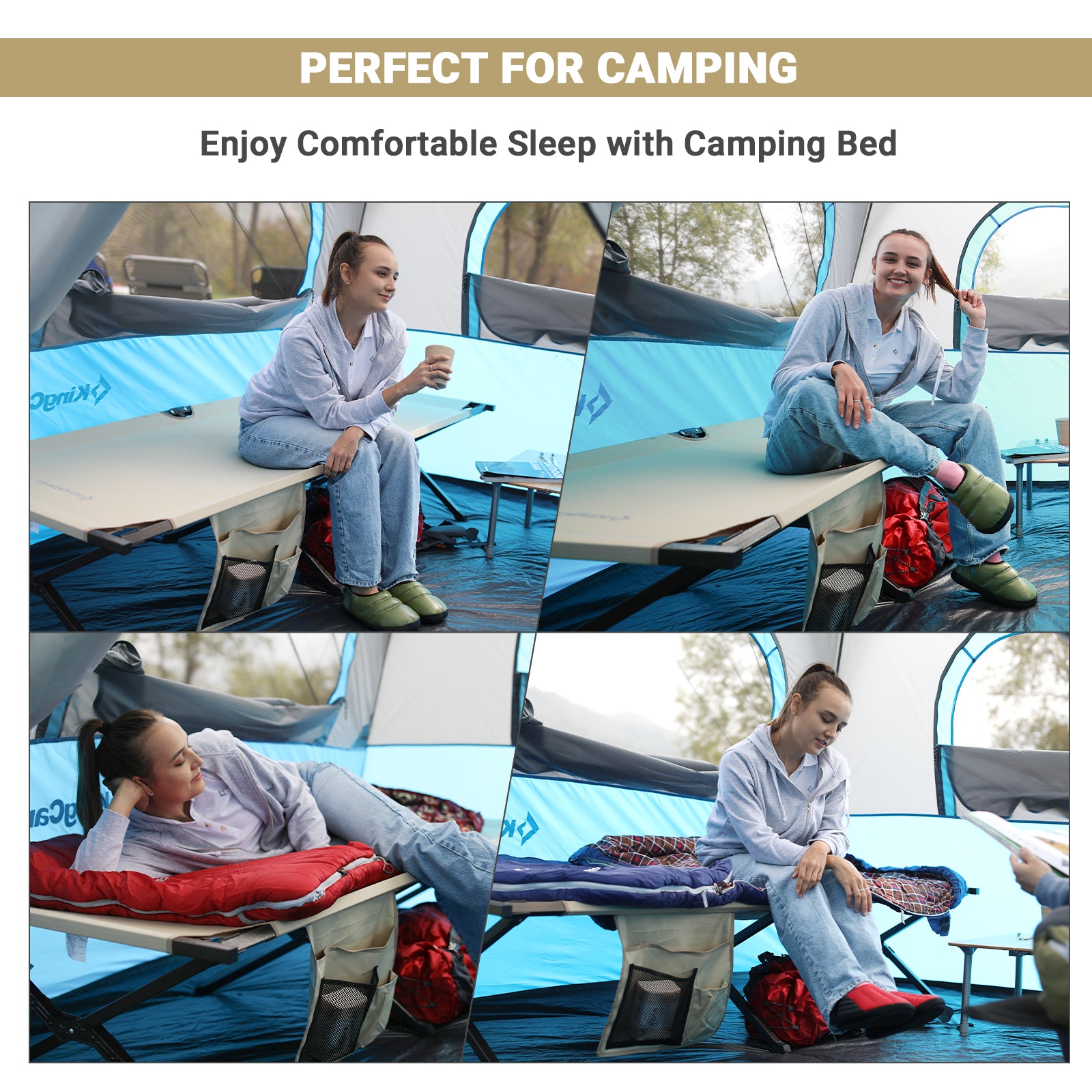 KingCamp Portable Camping Heavy Duty Cot