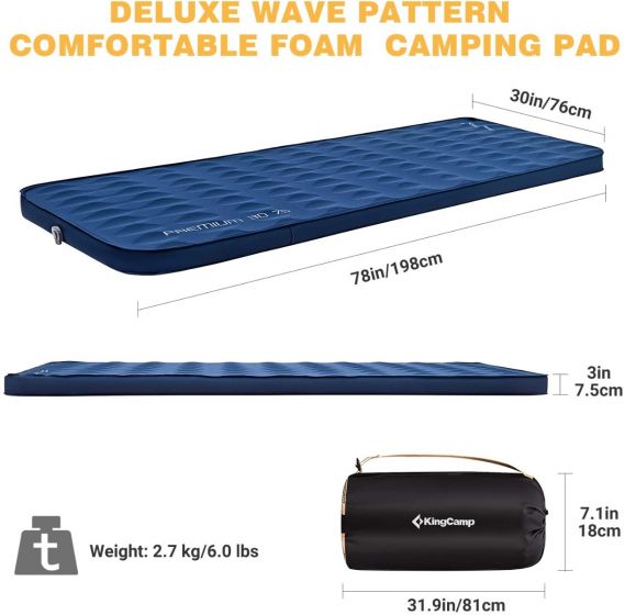 KingCamp Self-Inflating Double/Single Sleeping Mattress