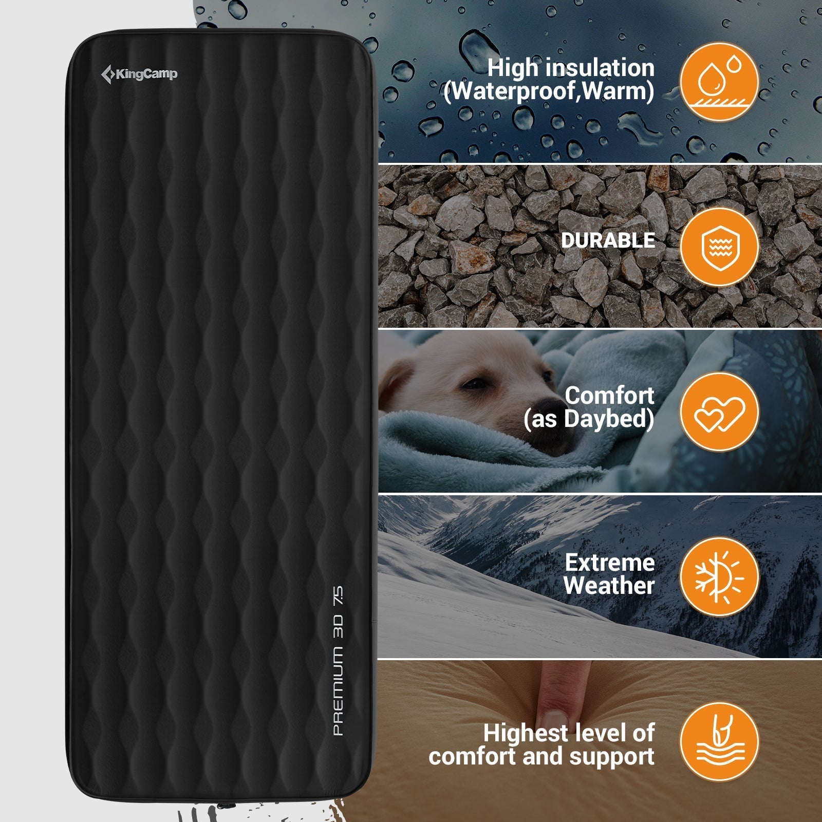 KingCamp Self-Inflating Double/Single Sleeping Mattress