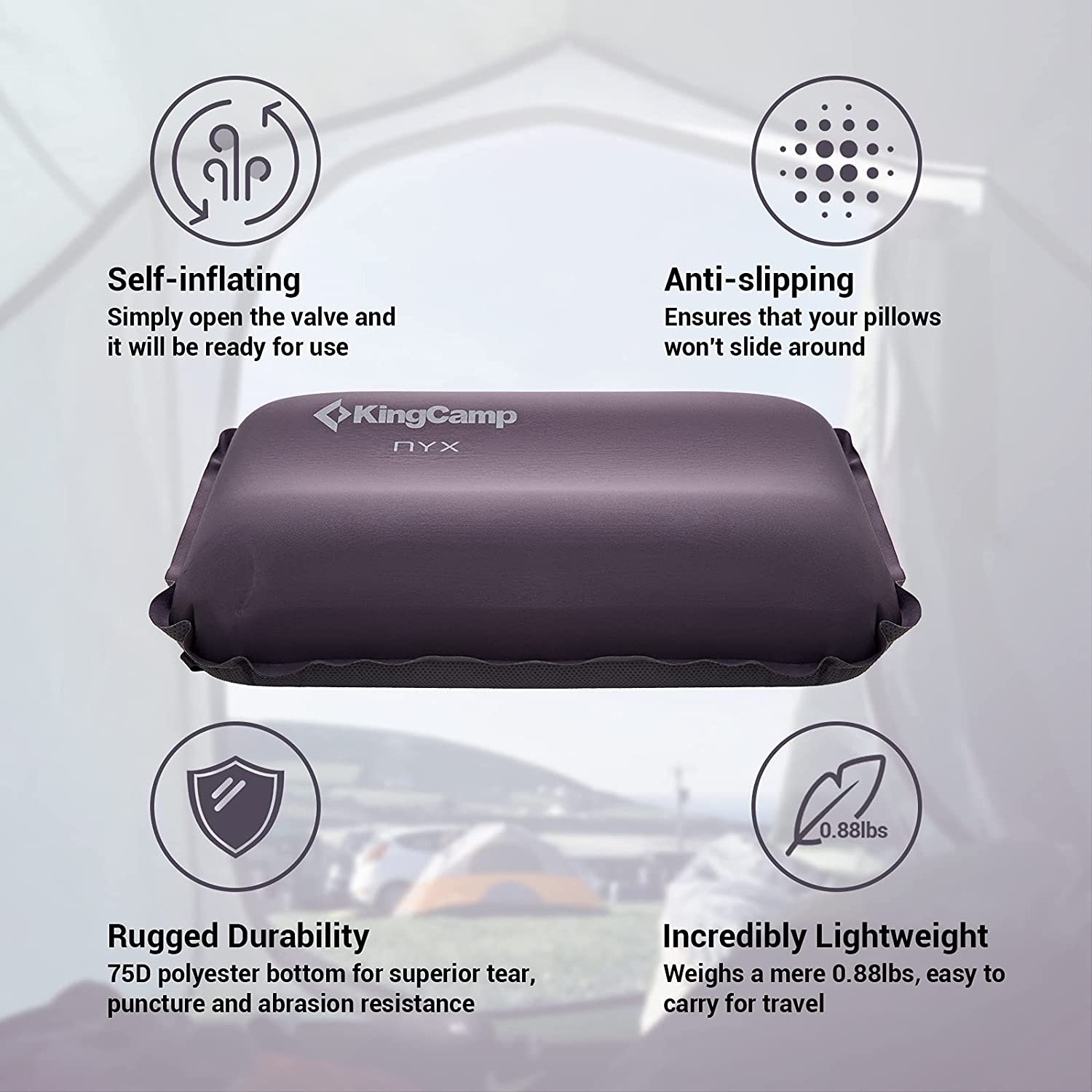 KingCamp Self-inflating Neck & Lumbar Support Pillows