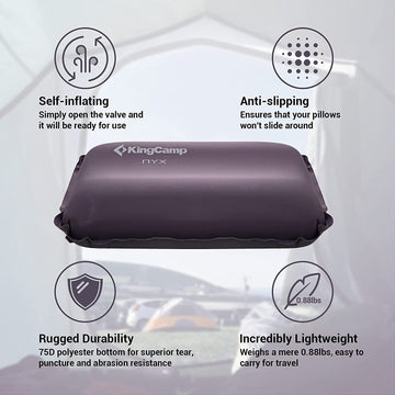 CHANODUG Portable Inflatable Lumbar Support Travel Pillow with Memory Foam  Insert - Perfect for Lower Back Pain Relief, Comfort and Support While