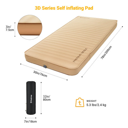 KingCamp Self Inflating Foam Sleeping Pad Double/Single