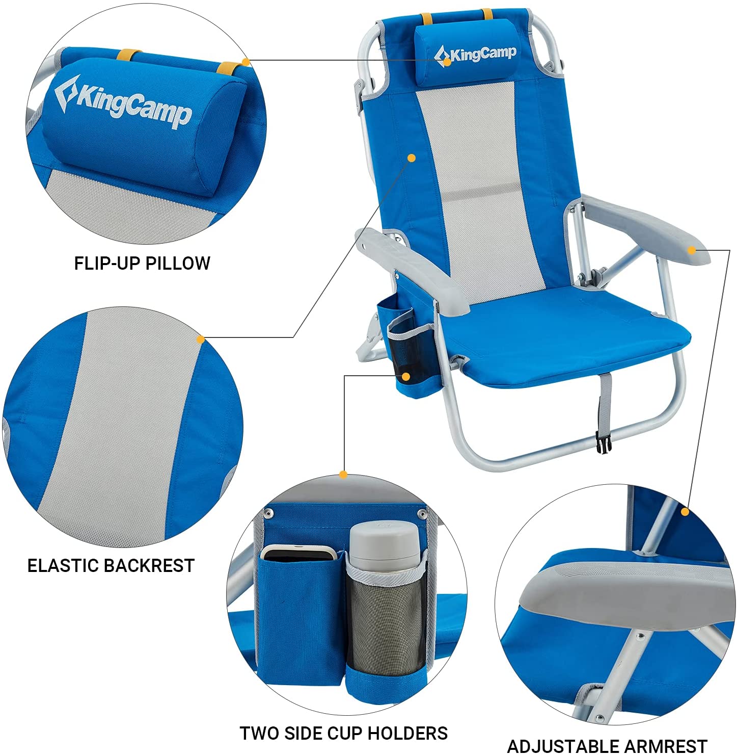 KingCamp Stable Folding Beach Chair