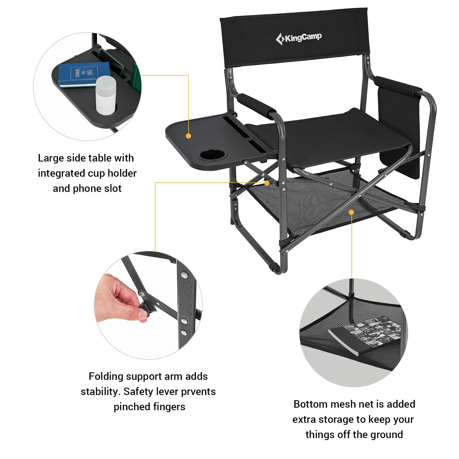 KingCamp Tall Directors Heavy Duty Chair
