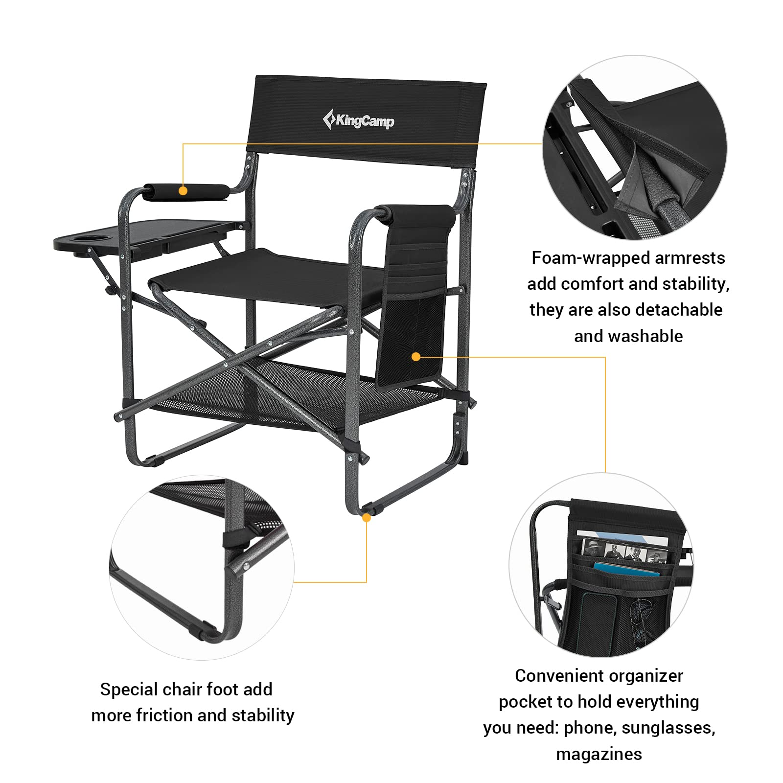 KingCamp Tall Directors Heavy Duty Chair