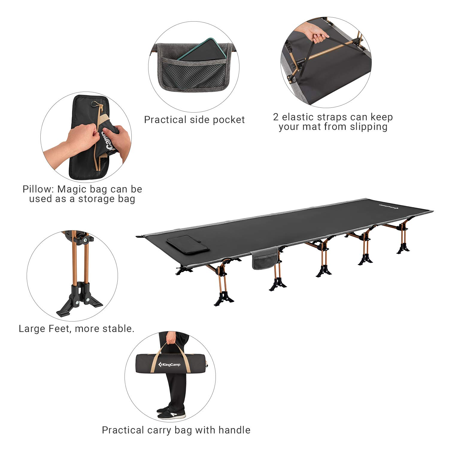KingCamp Ultralight Compact Folding Camping Cot