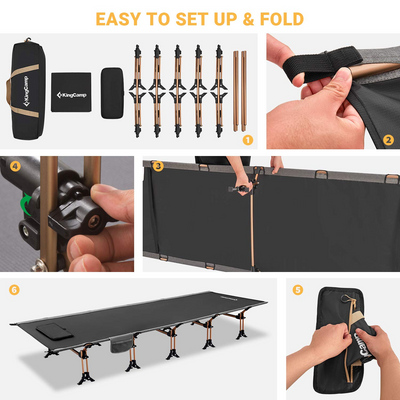 KingCamp Ultralight Compact Folding Camping Cot