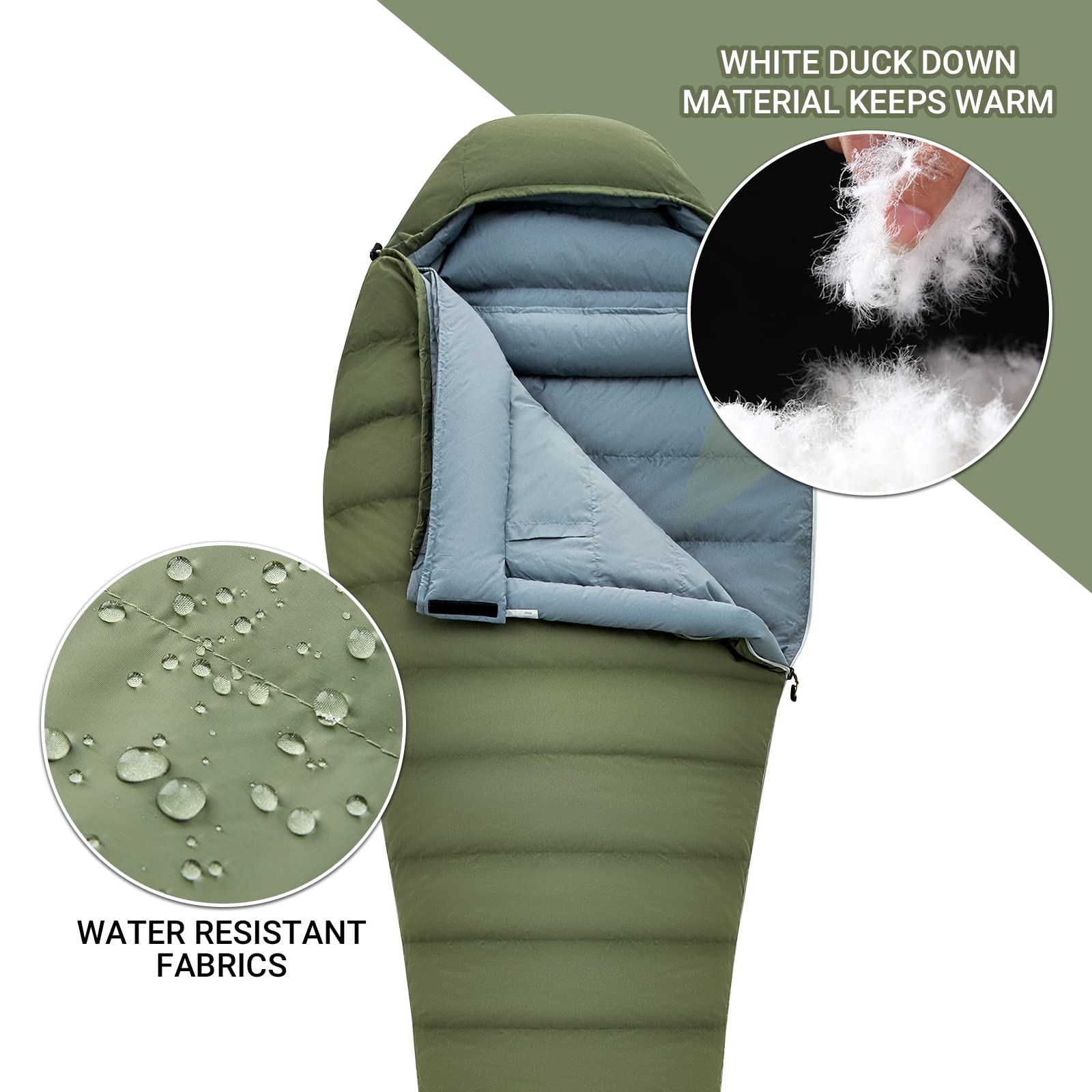 25F Protector 600 Duck Down Mummy Sleeping Bag