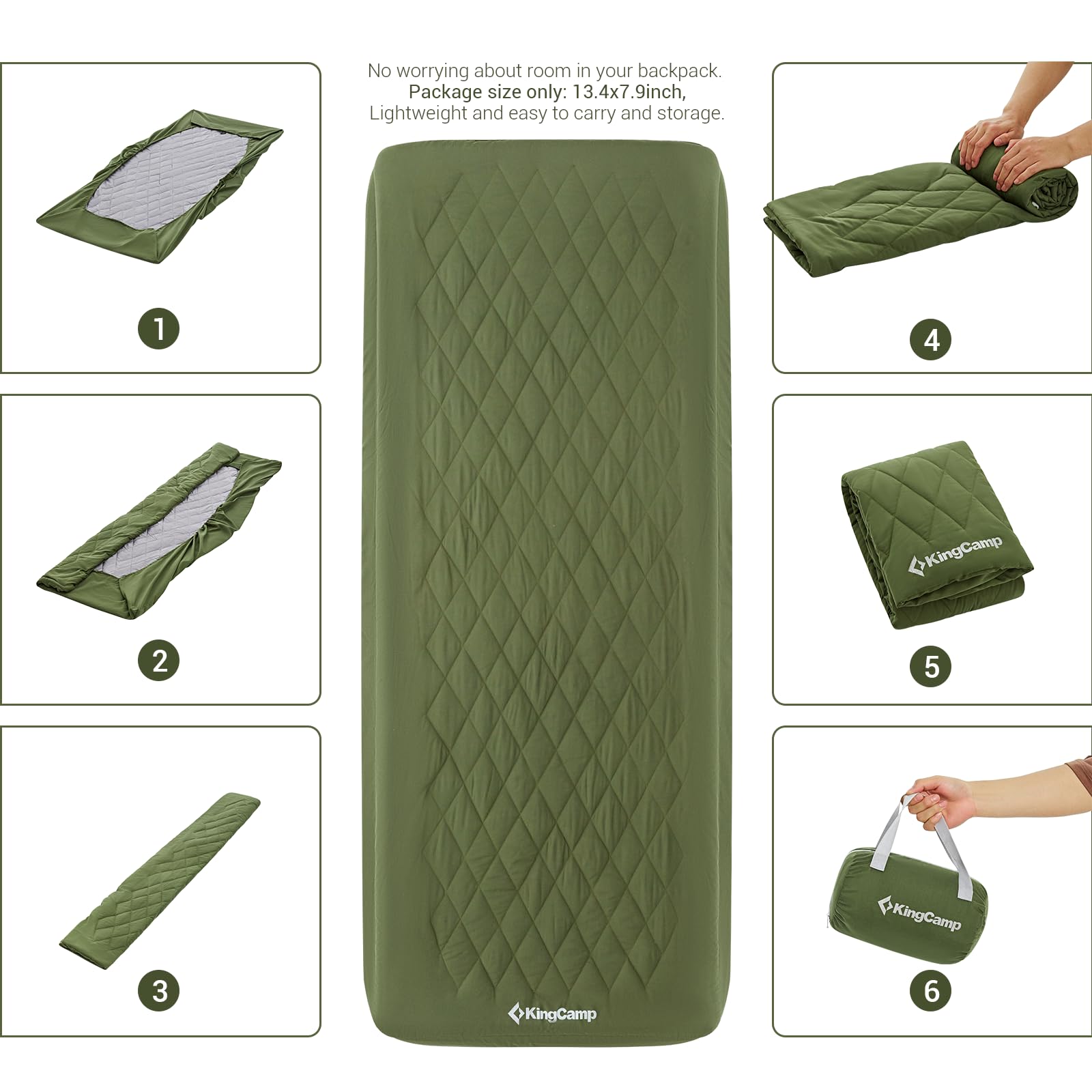 KingCamp Two-Person Cotton Mattress Cover 2.2