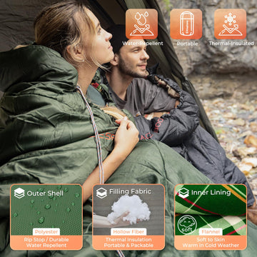 KingCamp Lightweight Flannel Camping Sleeping Bag- XL – KingCamp