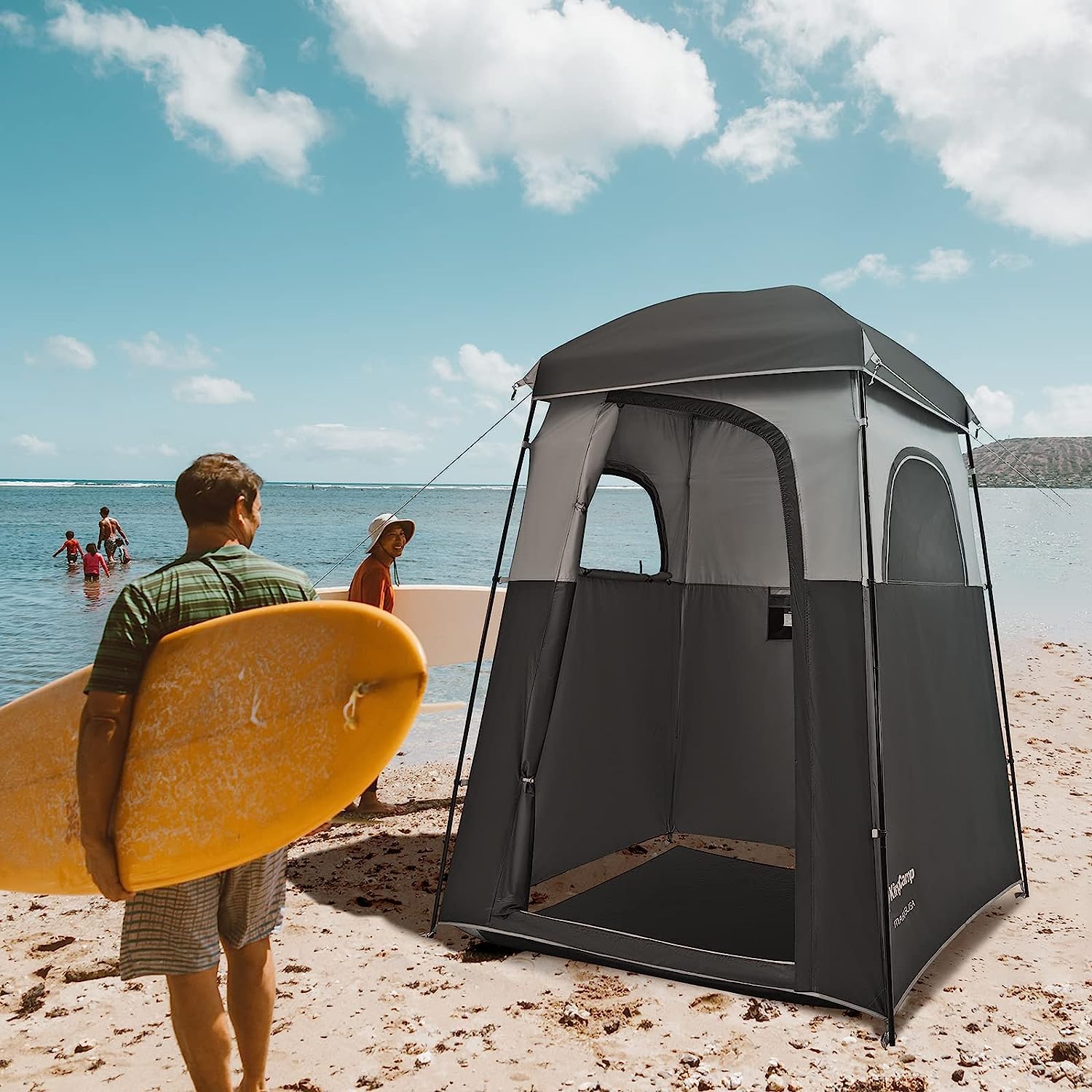 KingCamp Single Room Shower Tent with Solar Shower Set