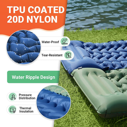 KingCamp Ultralight Self Inflating Sleeping Pad with Built-in Foot Pump and Pillow