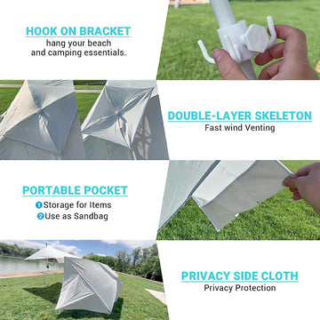 parasol tent KingCamp UV protection Beach Sun Umbrella – KingCamp Outdoors