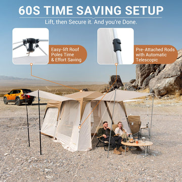 KingCamp Mountain In T2 Quick-Setup Cabin Tent – KingCamp Outdoors