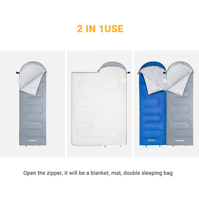 Kingcamp Joinable 3 Season Envelope Sleeping Bag