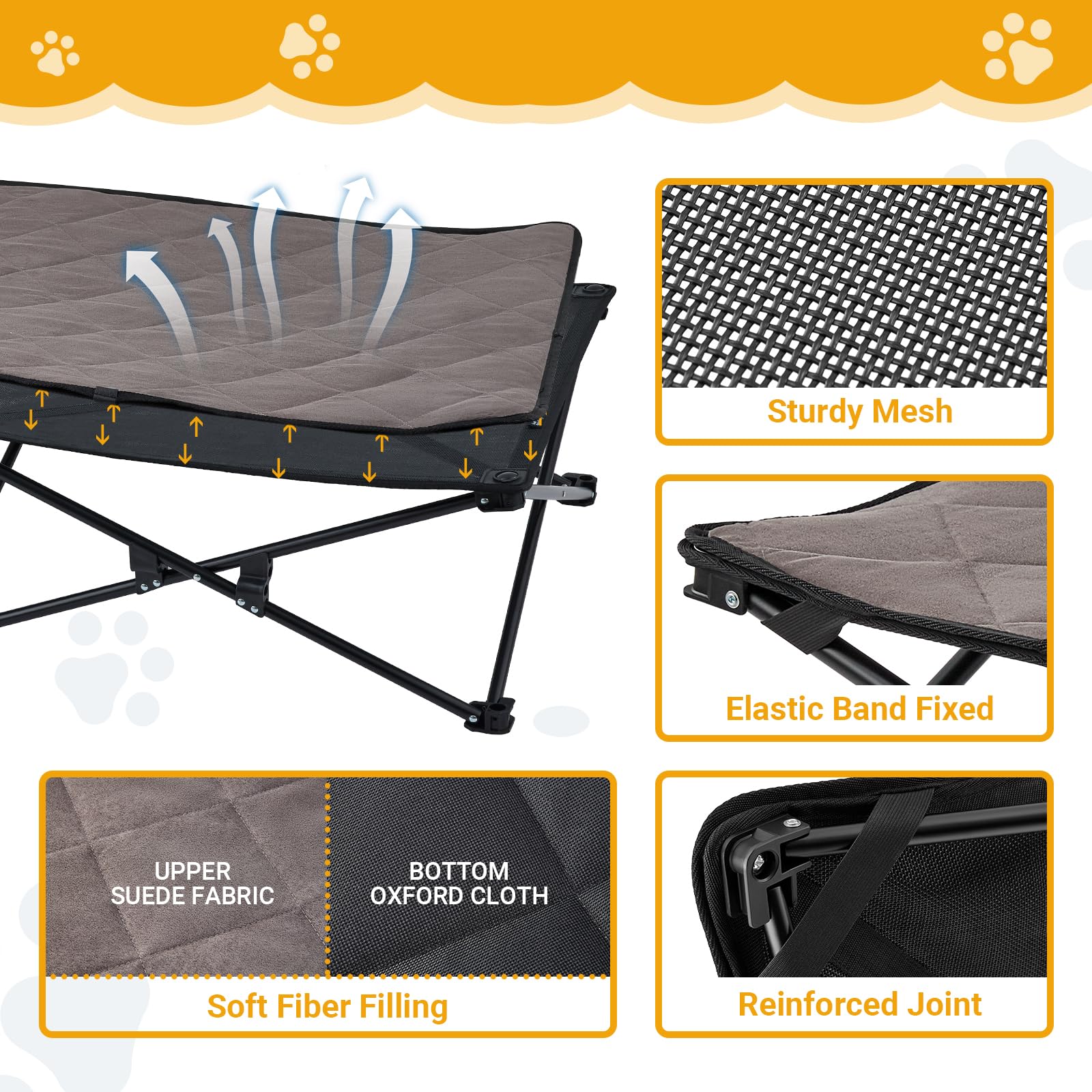 KingCamp PETS SEDUM Dog Cot Elevated Dog Bed