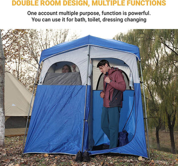 digi-tents bathing KingCamp Spacious Double Room Shower Tent Solar Shower Combo – KingCamp Outdoors