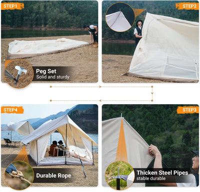 mountain in tent