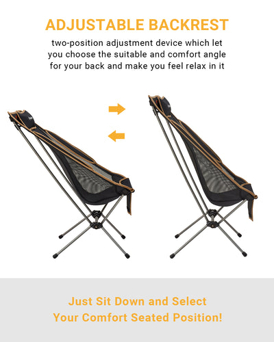 KingCamp Adjustable High Back Ultralight Camping Chair
