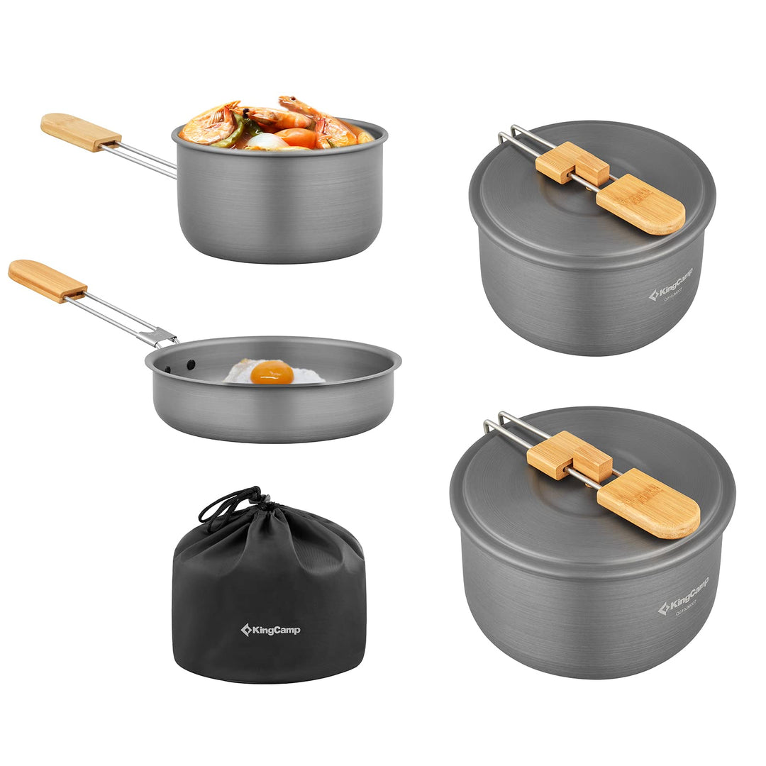 Base Camp Cook Set for 4  21 Pcs - Complete Camping Cookware