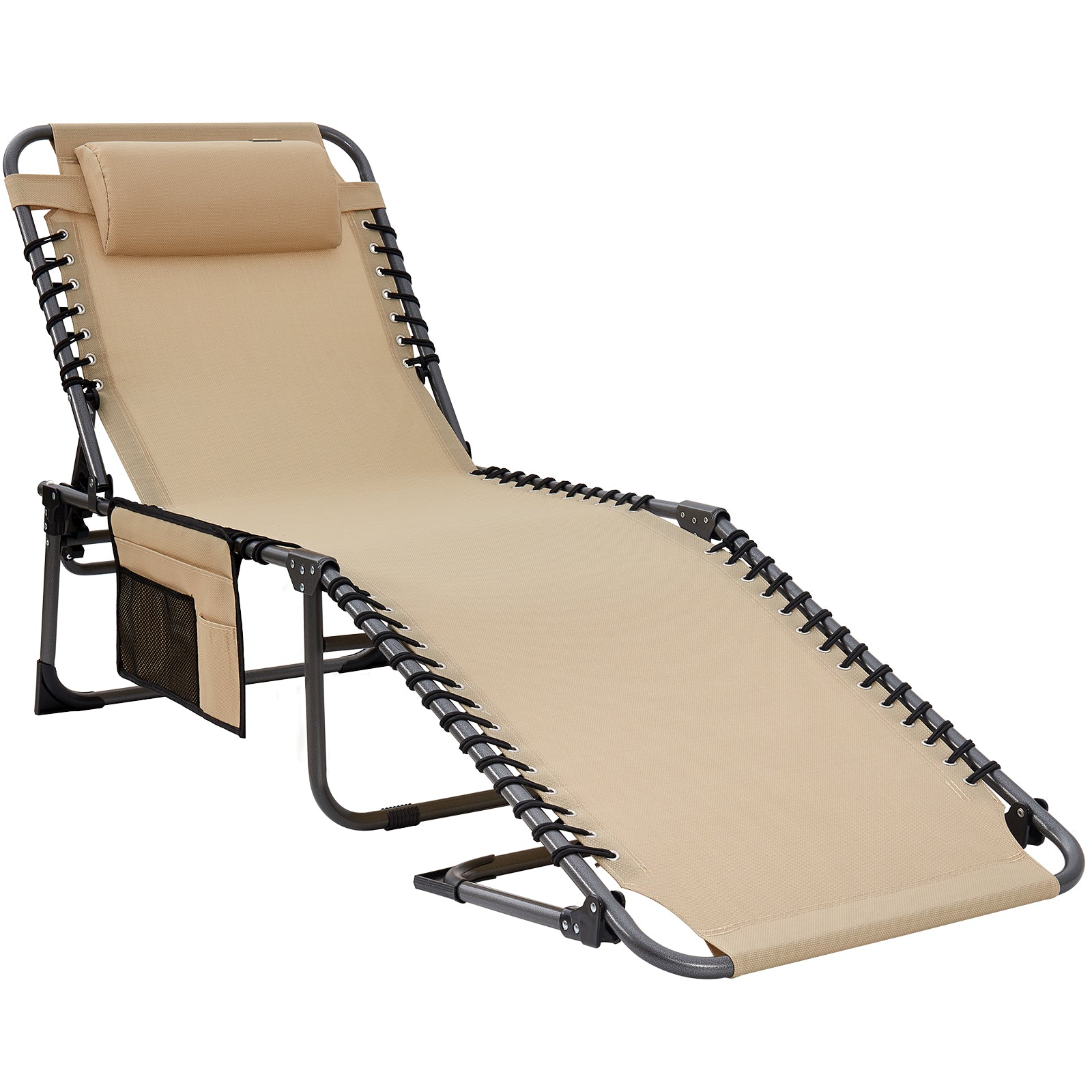 KingCamp 4-Position Folding Chaise Lounge Chair