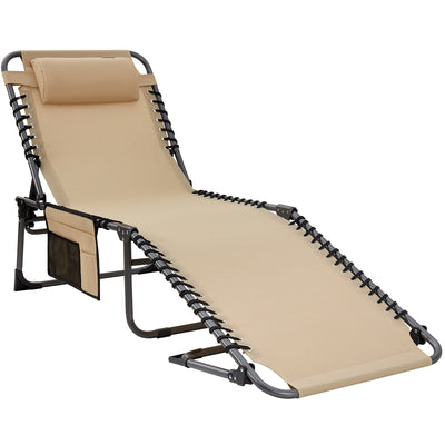 KingCamp 4-Position Folding Chaise Lounge Chair