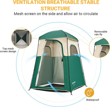 green elephant camping shower tent KingCamp Spacious Single Shower Tent Solar Shower Set – KingCamp Outdoors