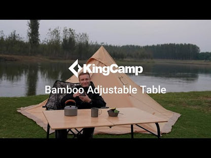 KingCamp Bamboo 4-6 People Folding Table