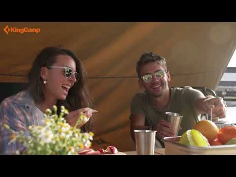 KingCamp 2-Folded 6 People Bamboo Folding Table (47x27)