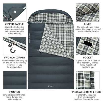KingCamp Sports Hunter Sleeping Bag Single/Double