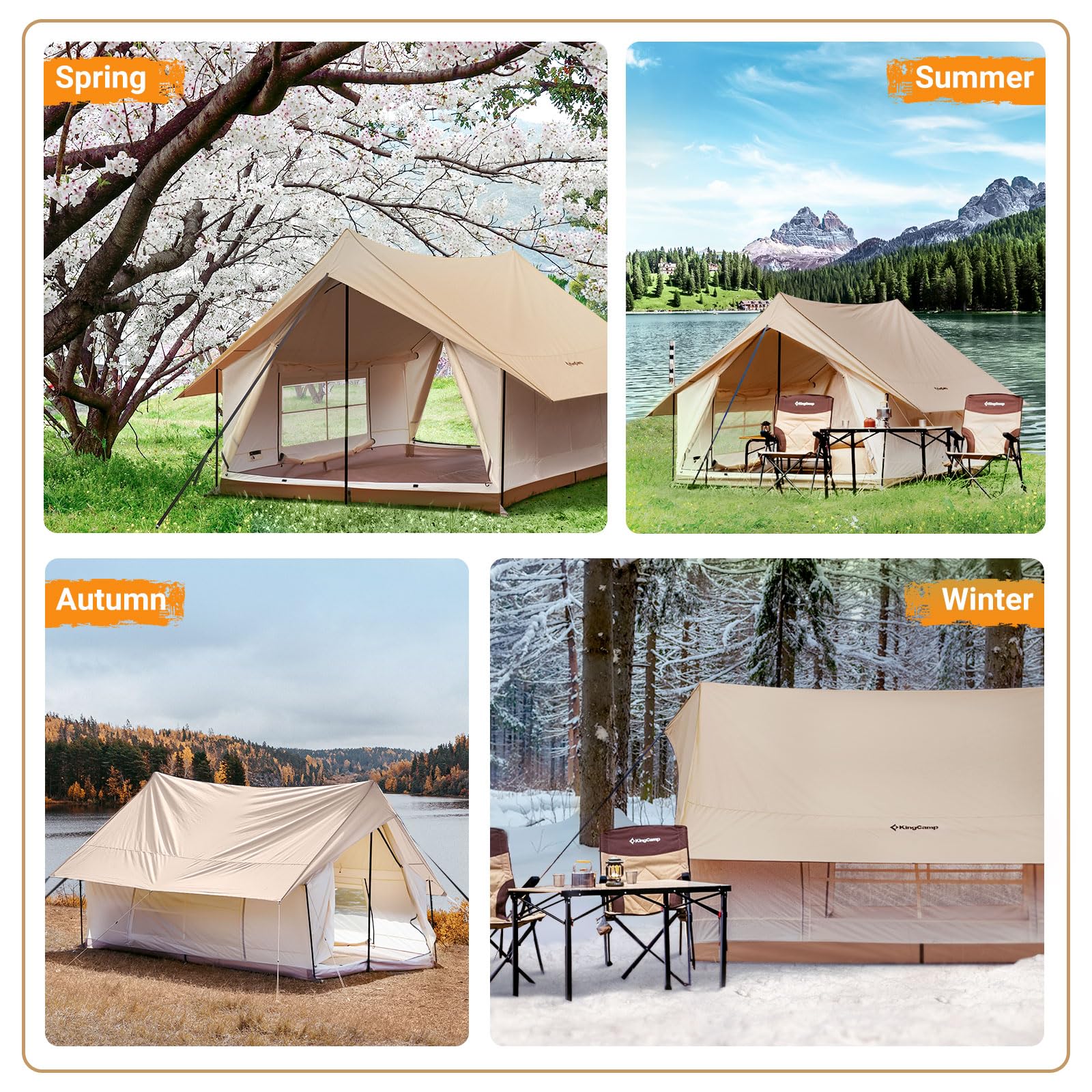 mountain in tent