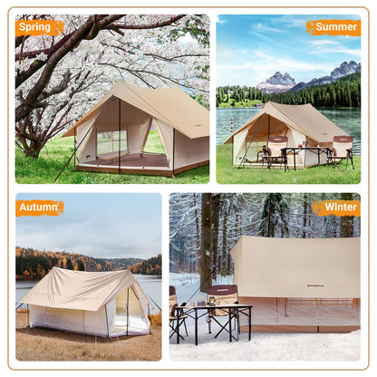 mountain in tent