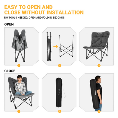 KingCamp LEMON C10 Oversized Padded Butterfly Chair