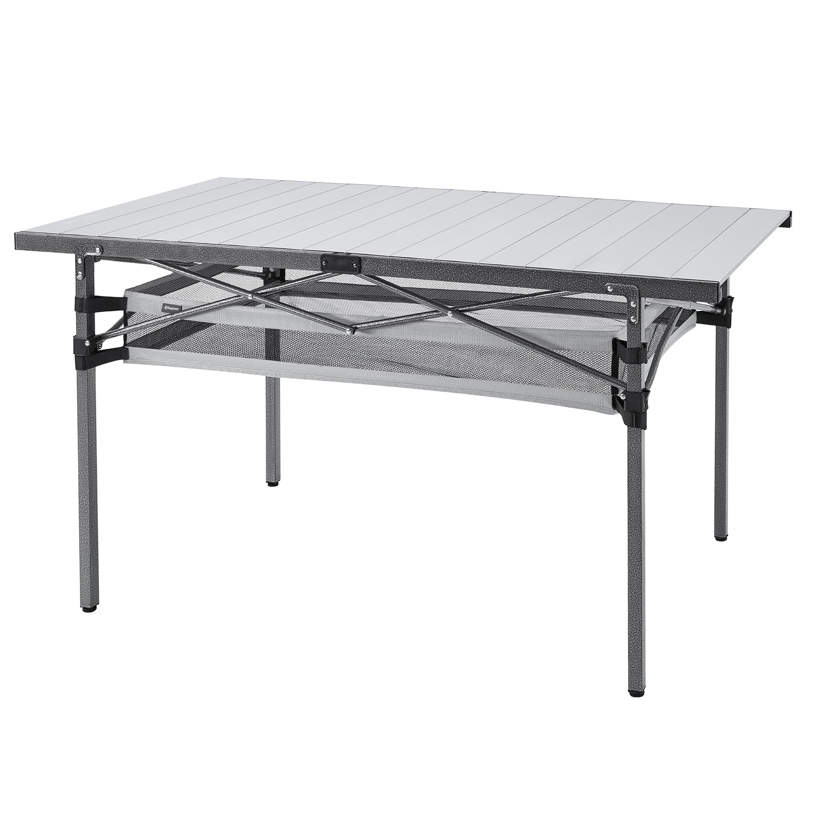 KingCamp Aluminum Roll Up Table with Storage Layer