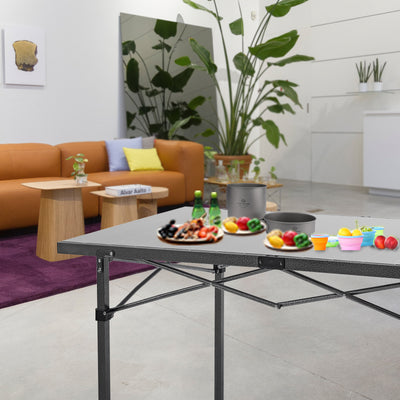 KingCamp Aluminum Roll Up Table with Storage Layer